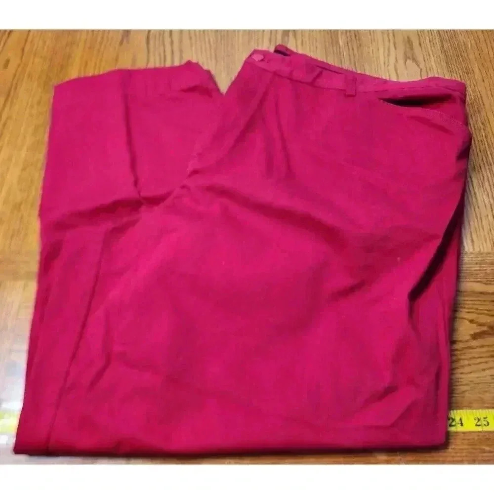 NWT C J Banks Chino Style Pants Red Plus Size 24WP, Inseam 27"